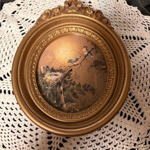 Vintage Homco Gold Framed Bird Artwork